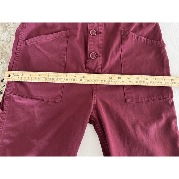 Pistola XS Grover Red Cotton Jumpsuit Merlot Relaxed Field Suit Coveralls - Picture 9 of 13